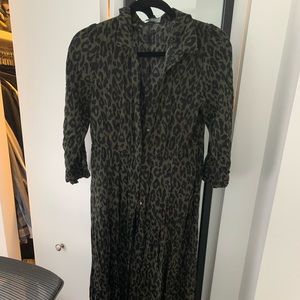 Beautiful cotton green animal print dress